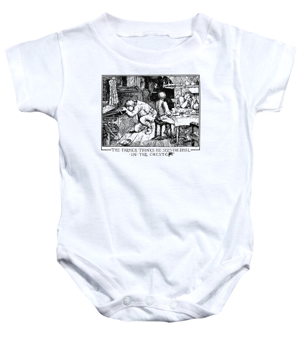 19th Century Baby Onesie featuring the drawing Little Claus And Big Claus by Granger