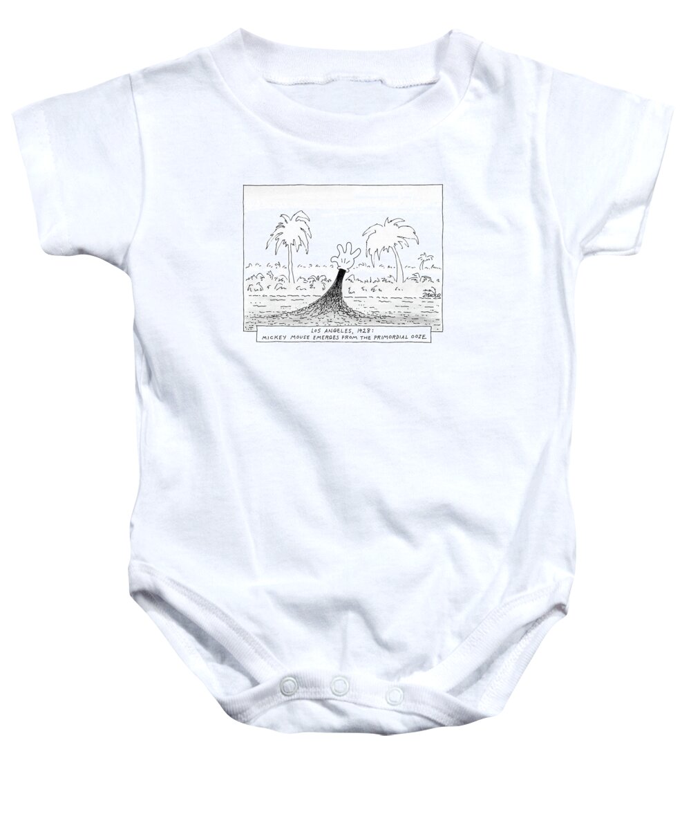 Los Angeles Baby Onesie featuring the drawing Los Angeles by Jack Ziegler