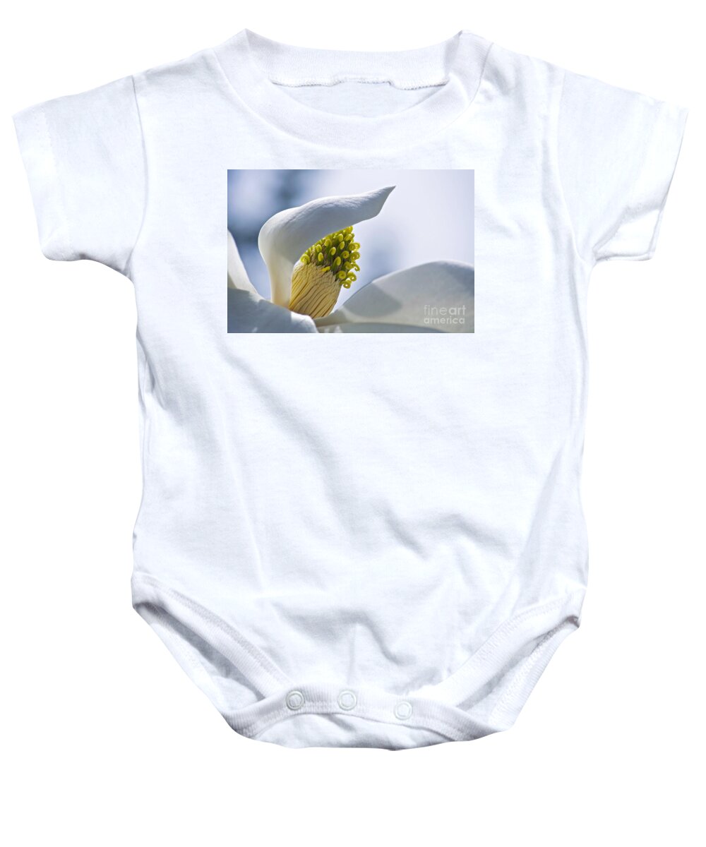 Magnolia Baby Onesie featuring the photograph Love of Nature by Gwyn Newcombe