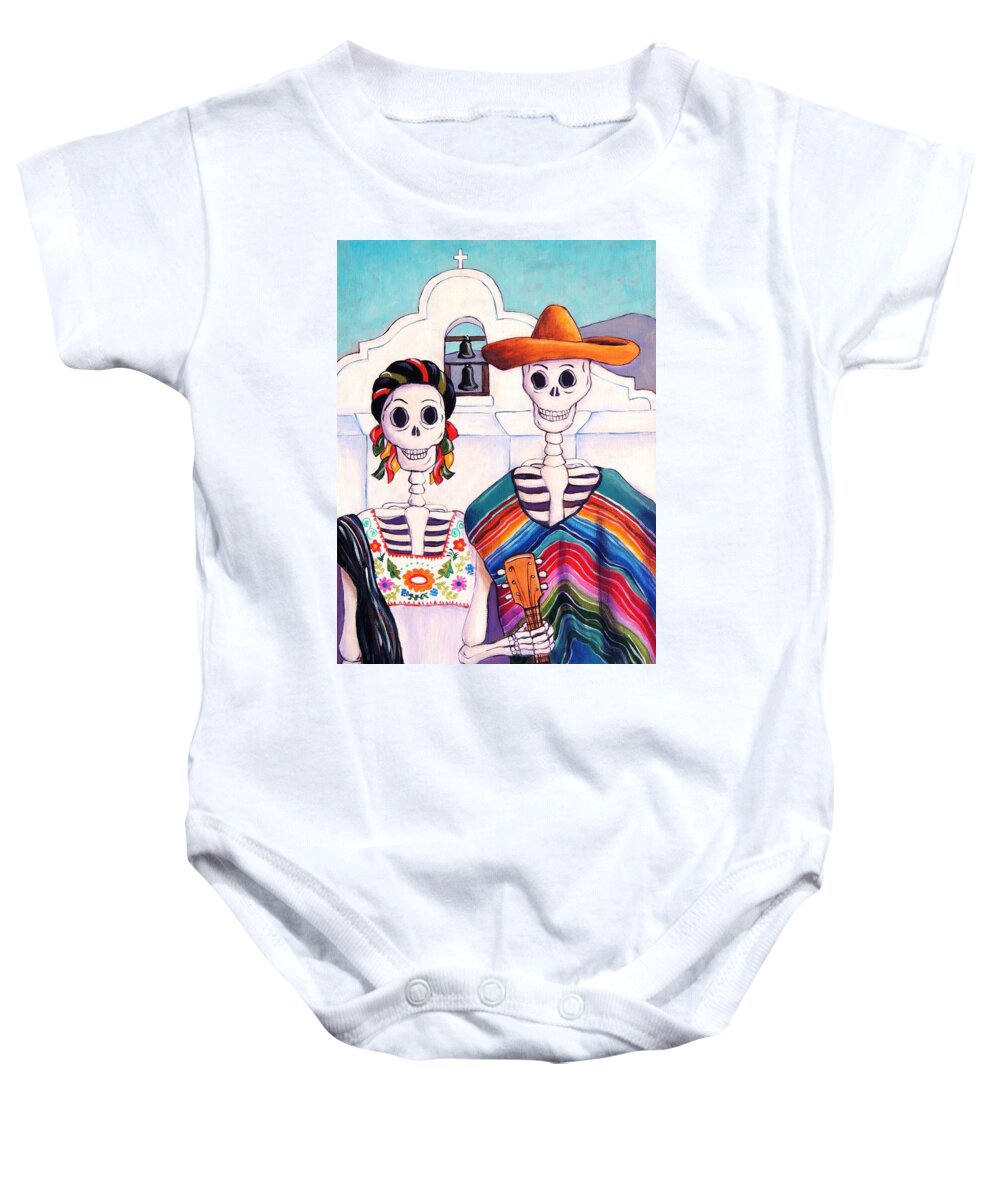 Dia De Los Muertos Baby Onesie featuring the painting Mexican Gothic by Candy Mayer