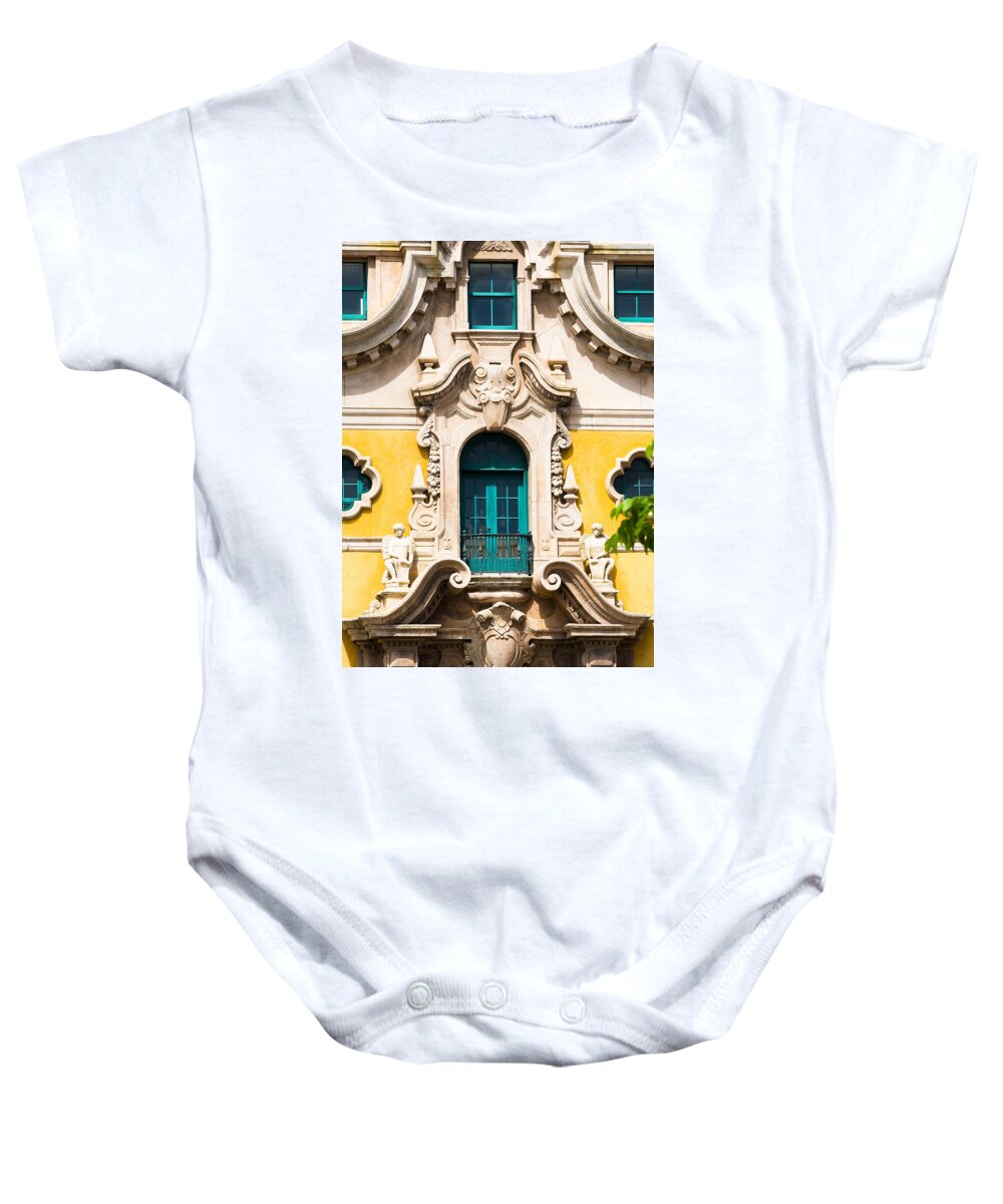 1925 Baby Onesie featuring the photograph Miami Freedom Tower by Ed Gleichman