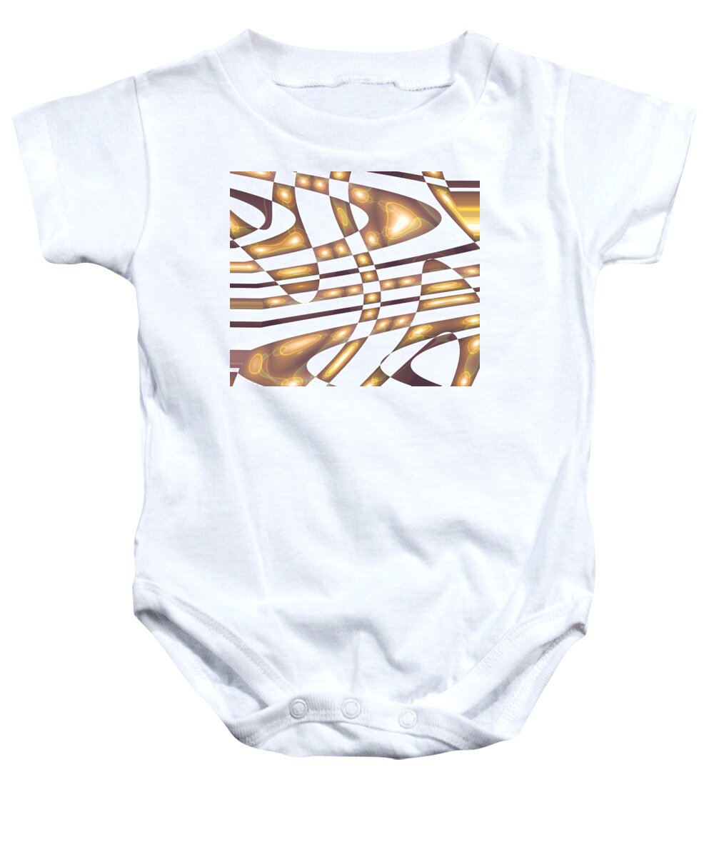 Moveonart! newideasforming Digital Abstract Art By Artist Jacob Kane Kanduch -- Omnetra Baby Onesie featuring the digital art MoveOnArt NewIdeasForming by MovesOnArt Jacob