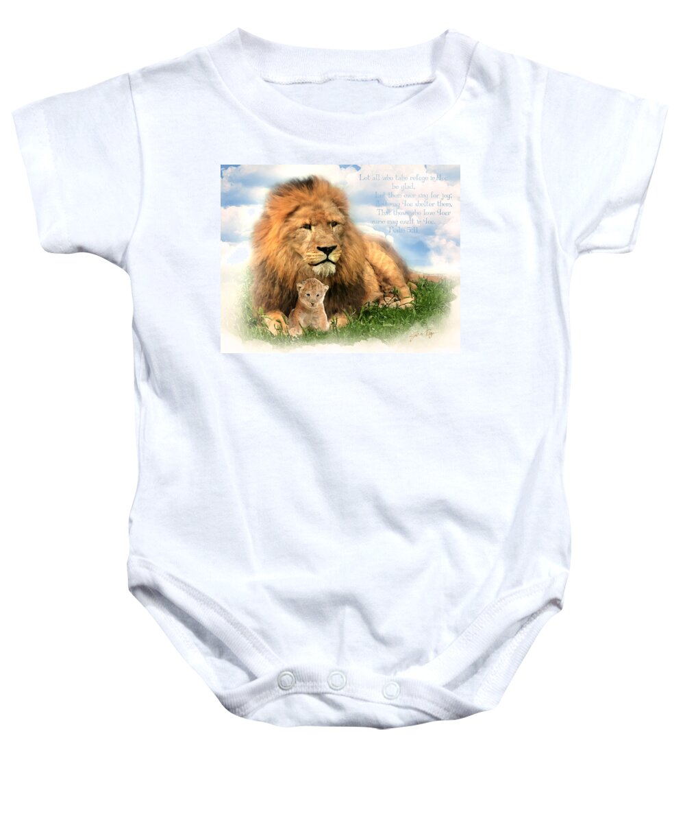 My Refuge Baby Onesie featuring the photograph My Refuge by Jennifer Page