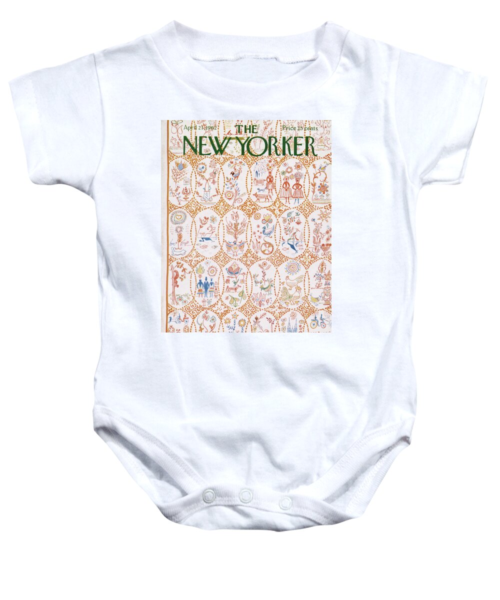 Season Baby Onesie featuring the painting New Yorker April 21st, 1962 by Anatol Kovarsky