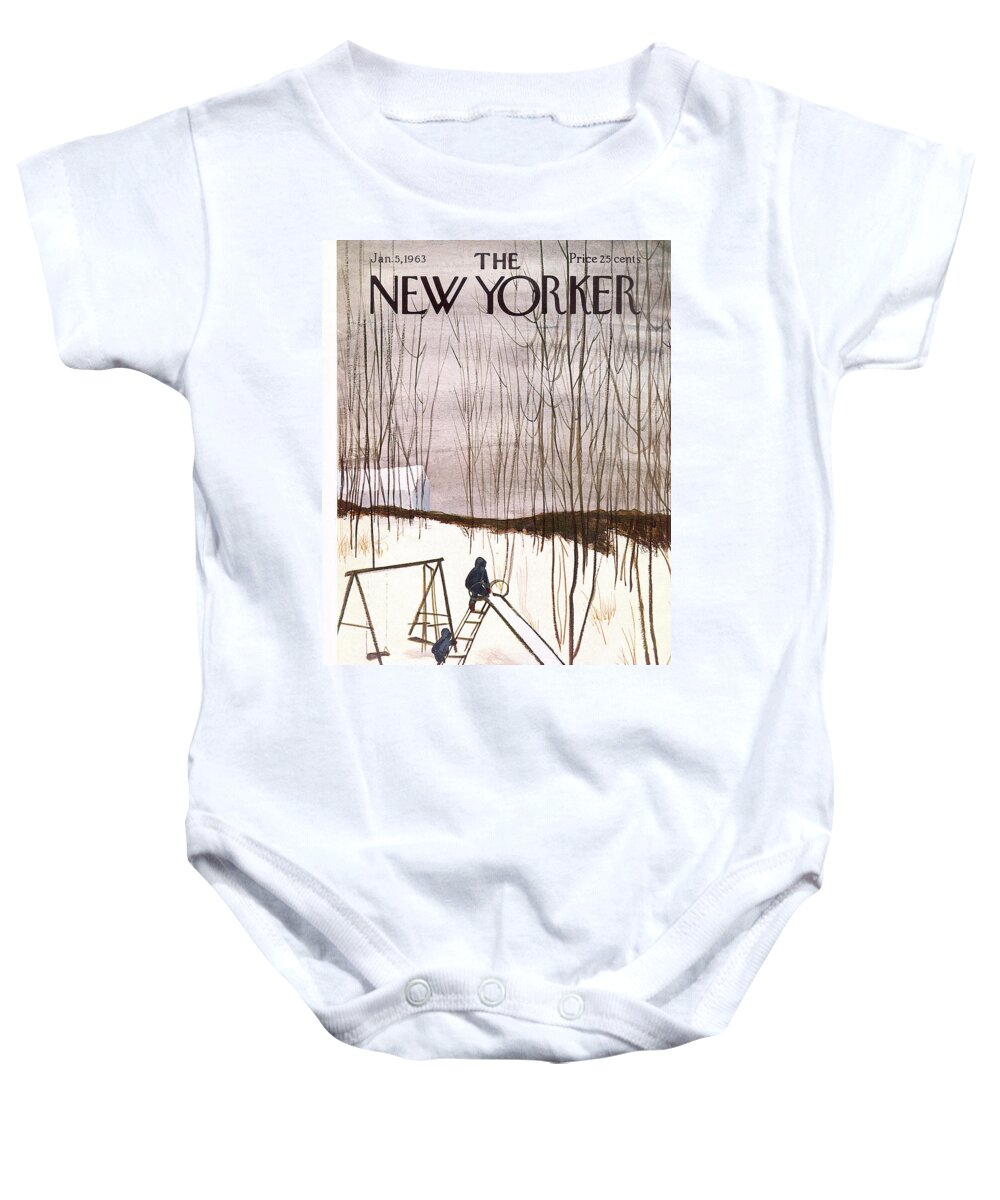 Kid Baby Onesie featuring the painting New Yorker January 5th, 1963 by James Stevenson