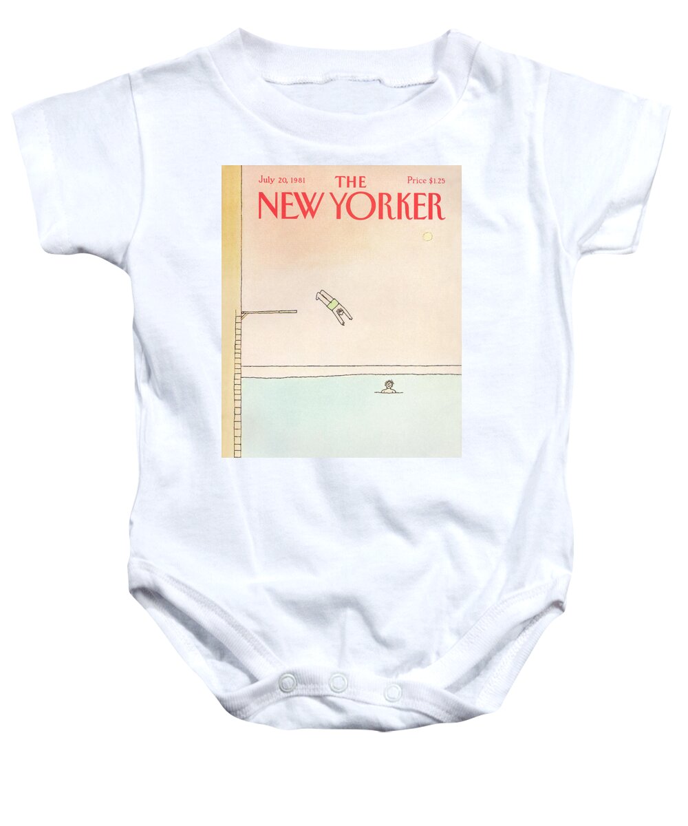 Season Baby Onesie featuring the painting New Yorker July 20th, 1981 by Robert Tallon