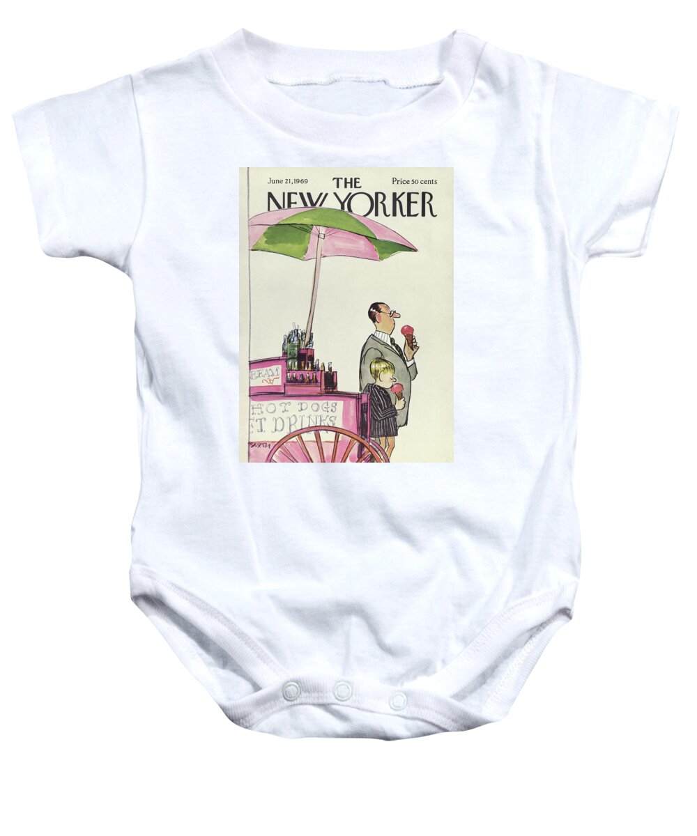 Seasons Baby Onesie featuring the painting New Yorker June 21st, 1969 by Charles Saxon
