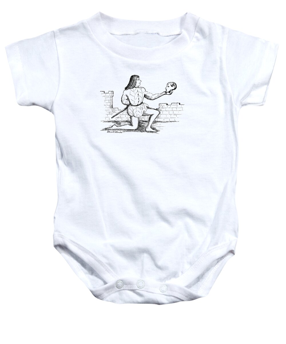 No Caption
Hamlet Is Kneeling While Holding A Crash Test Dummy Skull. Refers To Grave Digging Scene In Hamlet Where He Discovers Yorik's Skull. 
No Caption
Hamlet Is Kneeling While Holding A Crash Test Dummy Skull. Refers To Grave Digging Scene In Hamlet Where He Discovers Yorik's Skull. 
Theater Baby Onesie featuring the drawing New Yorker September 11th, 1995 by Stuart Leeds