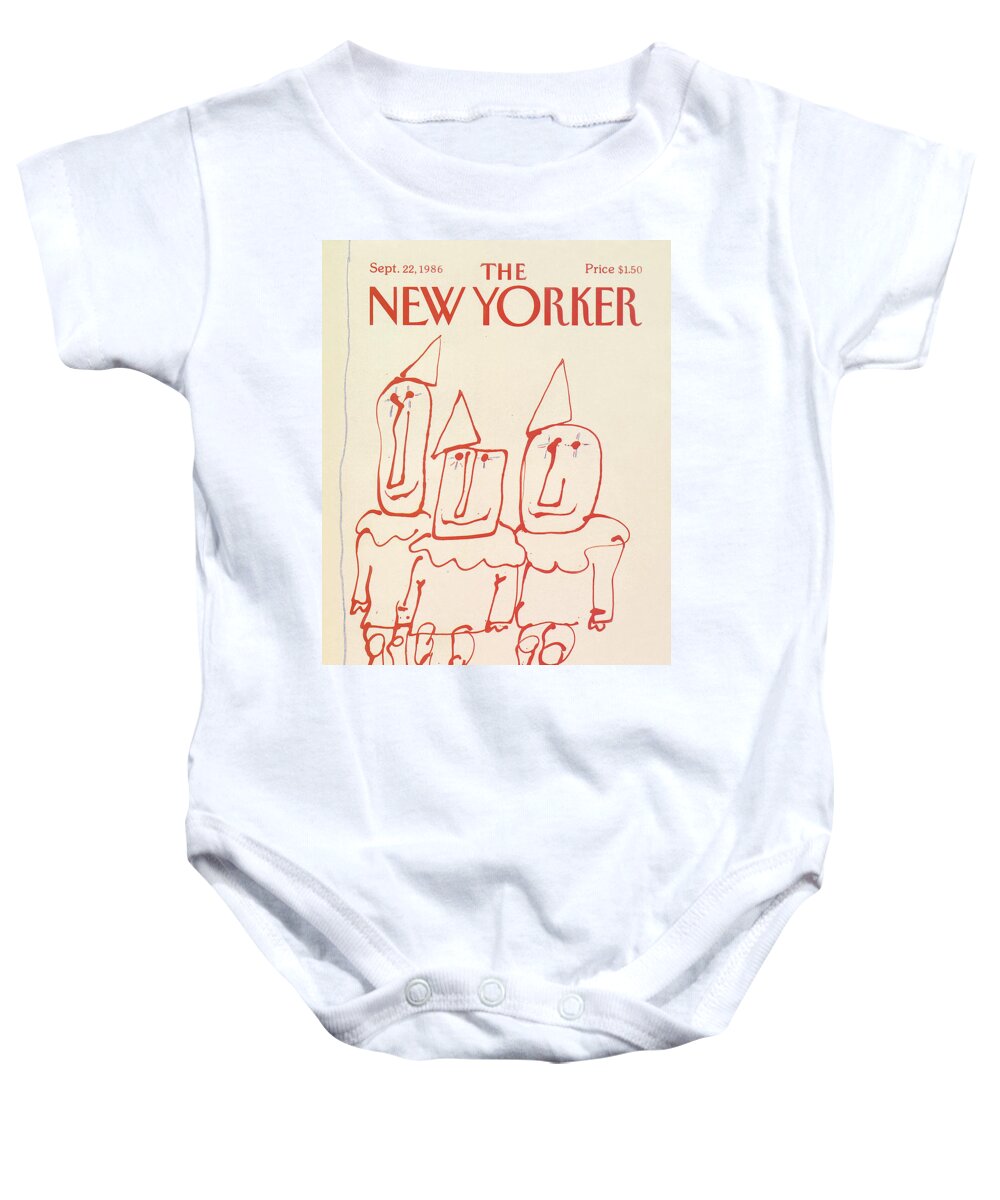 Entertainment Baby Onesie featuring the painting New Yorker September 22nd, 1986 by Robert Tallon