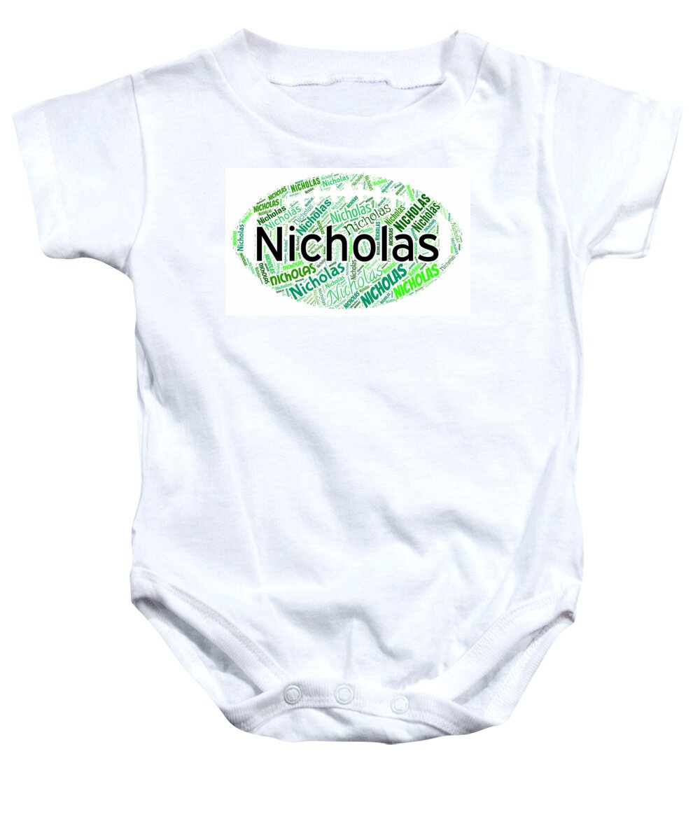 Nicholas Baby Onesie featuring the painting Nicholas by Bruce Nutting