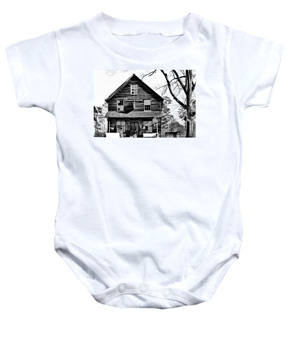 Homestead Baby Onesie featuring the photograph North Georgia Homestead by Tara Potts