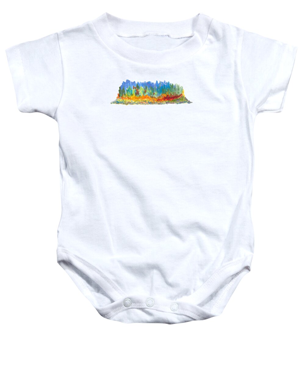 Contemporary Baby Onesie featuring the painting Northern Shore by Bjorn Sjogren