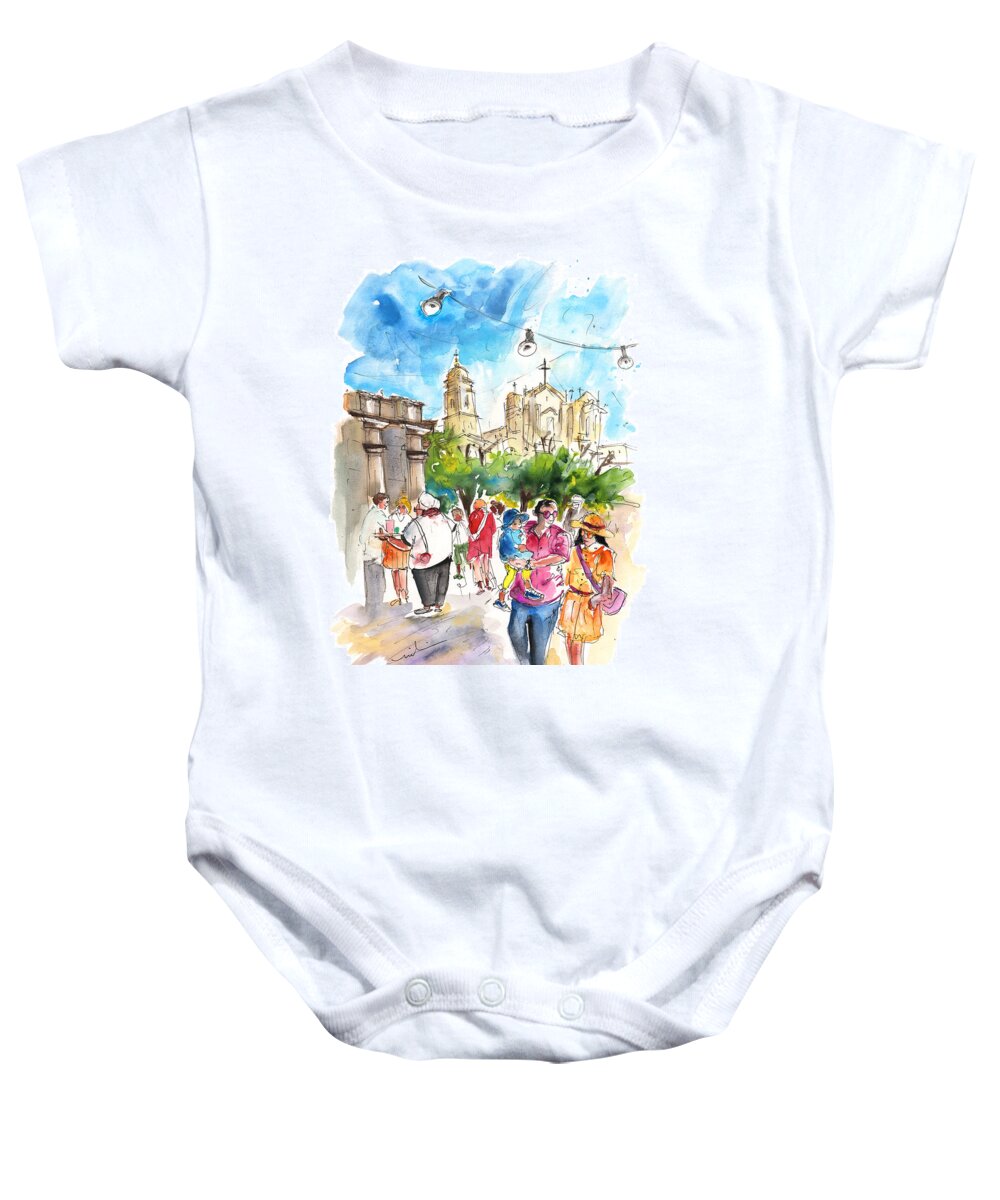Travel Baby Onesie featuring the painting Noto 06 by Miki De Goodaboom