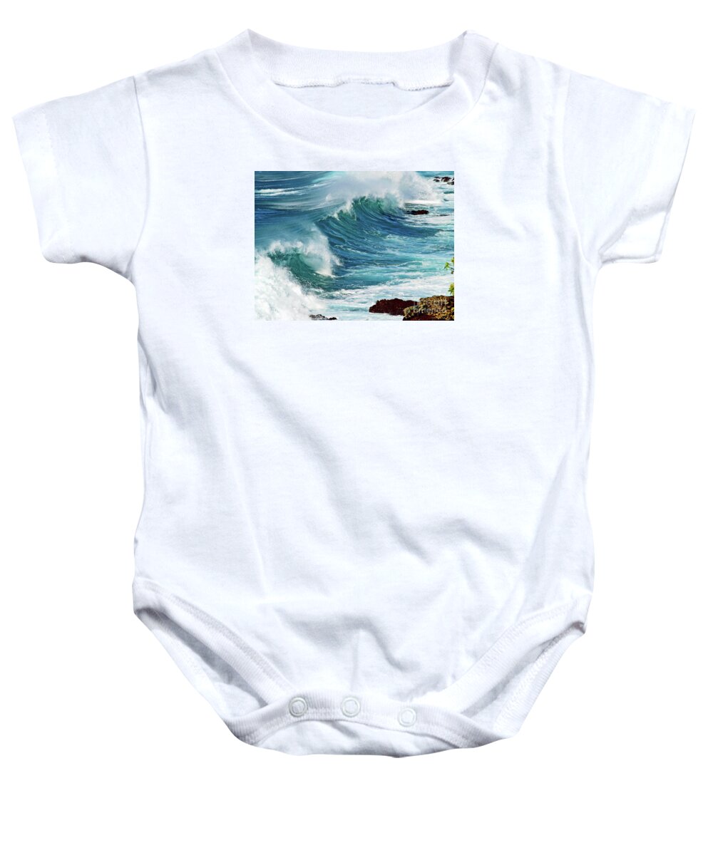Ocean Photography Baby Onesie featuring the photograph Ocean Majesty by Patricia Griffin Brett