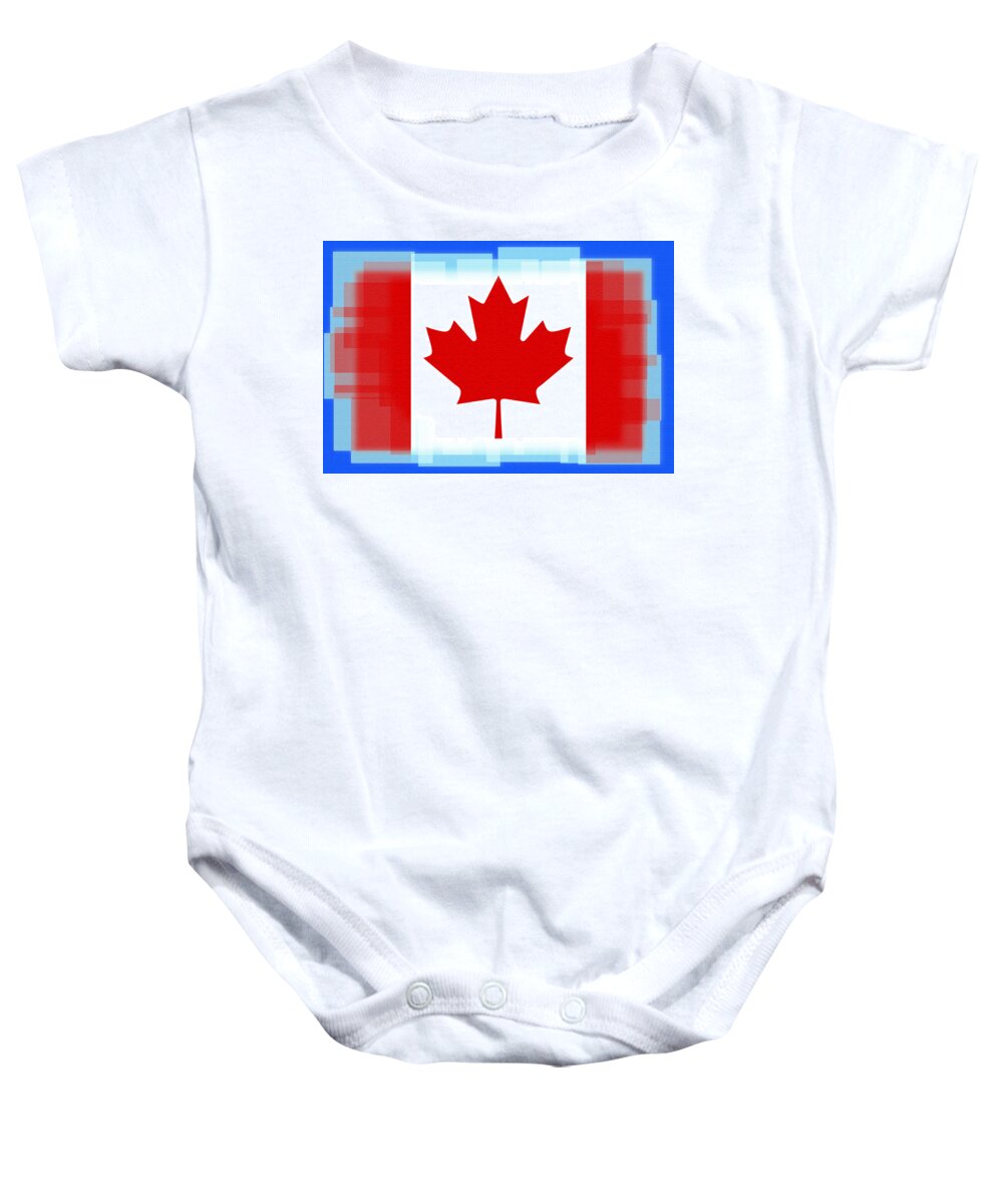 Oh Canada Baby Onesie featuring the digital art Oh Canada by Bill Cannon