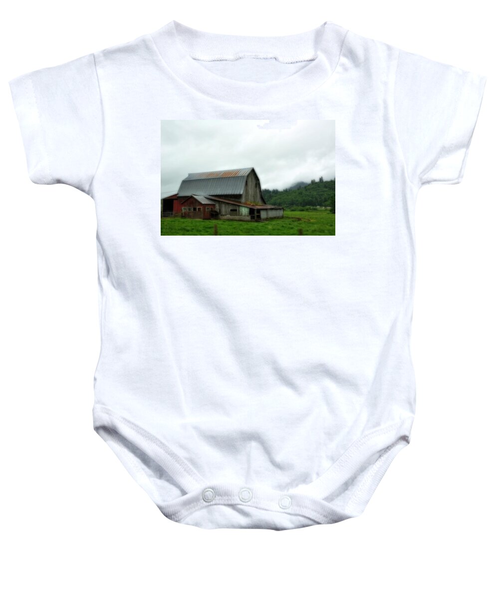 Oregon Baby Onesie featuring the photograph Oregon - Barn by Image Takers Photography LLC