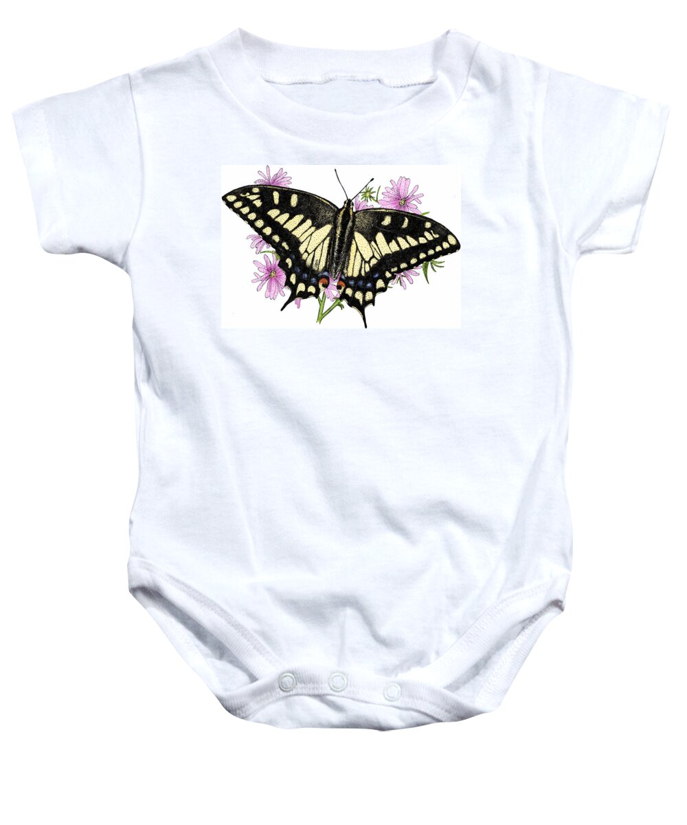 Oregon Swallowtail Butterfly Baby Onesie featuring the photograph Oregon Swallowtail Butterfly by Roger Hall