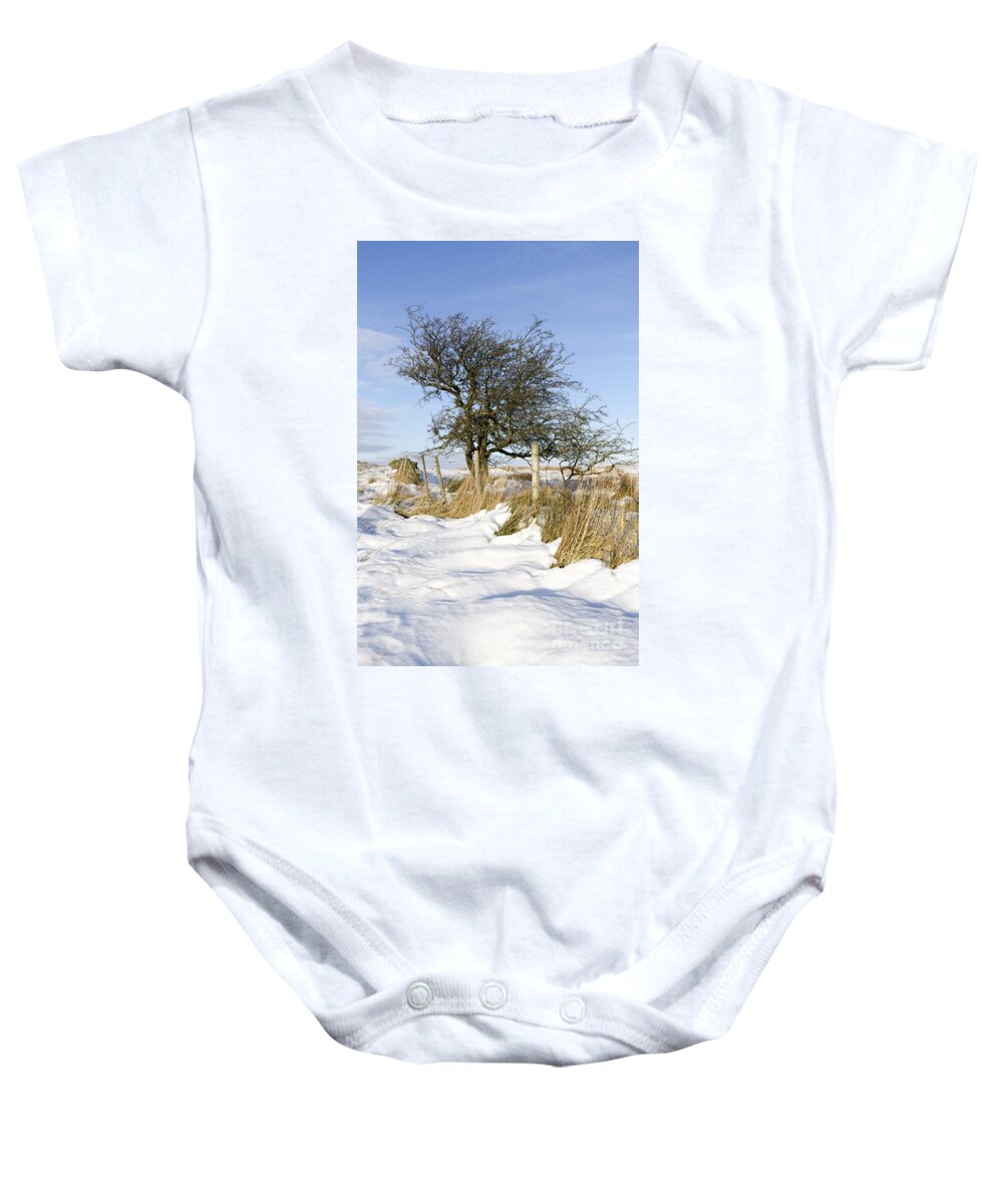 Peak District Baby Onesie featuring the photograph Peak District winter by Steev Stamford