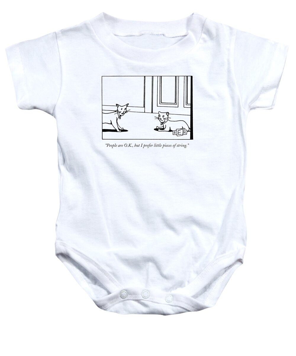 Animals Baby Onesie featuring the drawing People Are O.k by Bruce Eric Kaplan