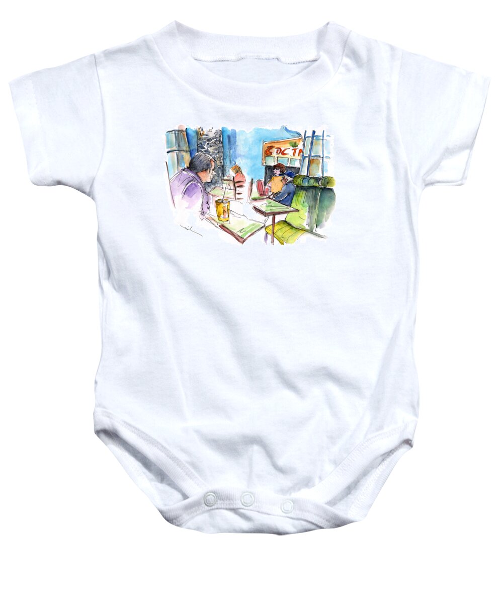Travel Baby Onesie featuring the painting People at Nashville Cool Springs Galleria 02 by Miki De Goodaboom