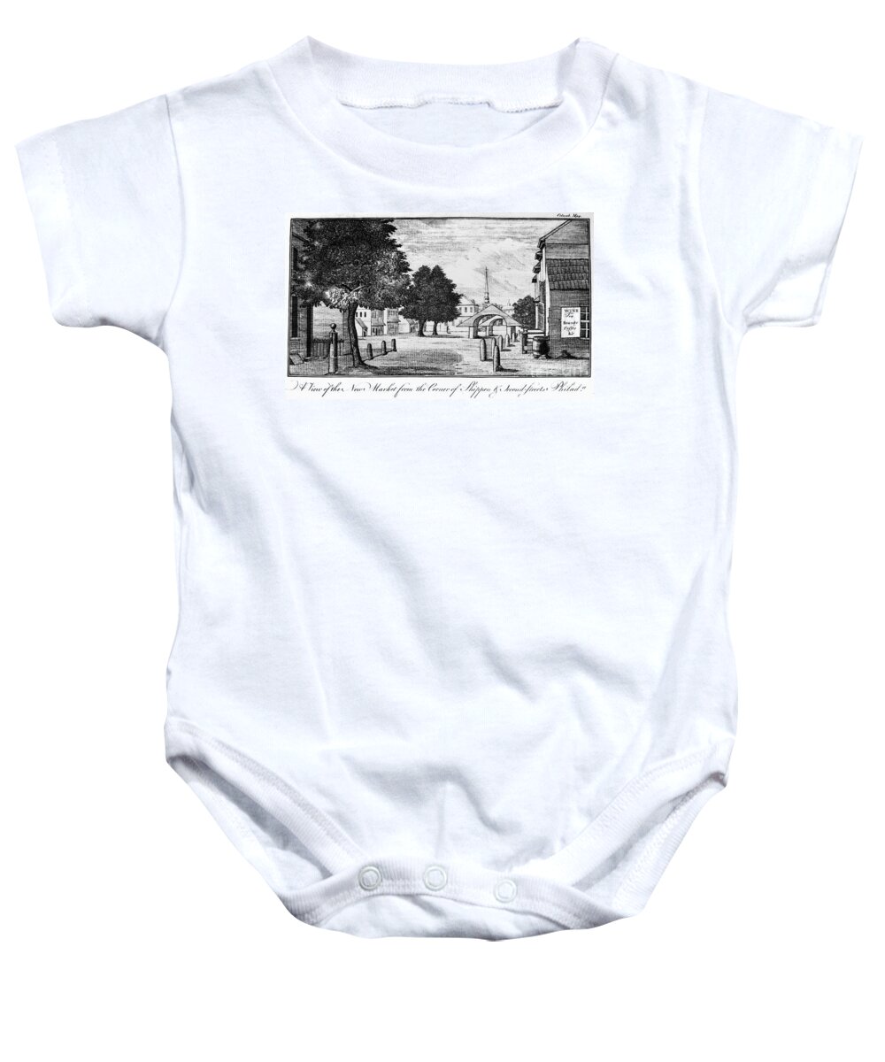1788 Baby Onesie featuring the photograph Philadelphia Market, 1788 by Granger