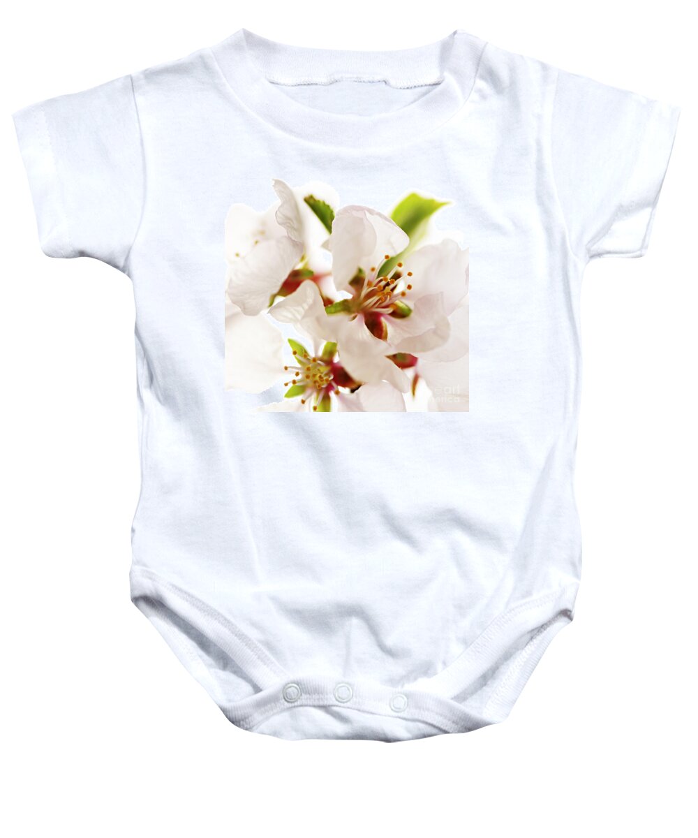 Blossom Baby Onesie featuring the photograph Pink blossom by Elena Elisseeva