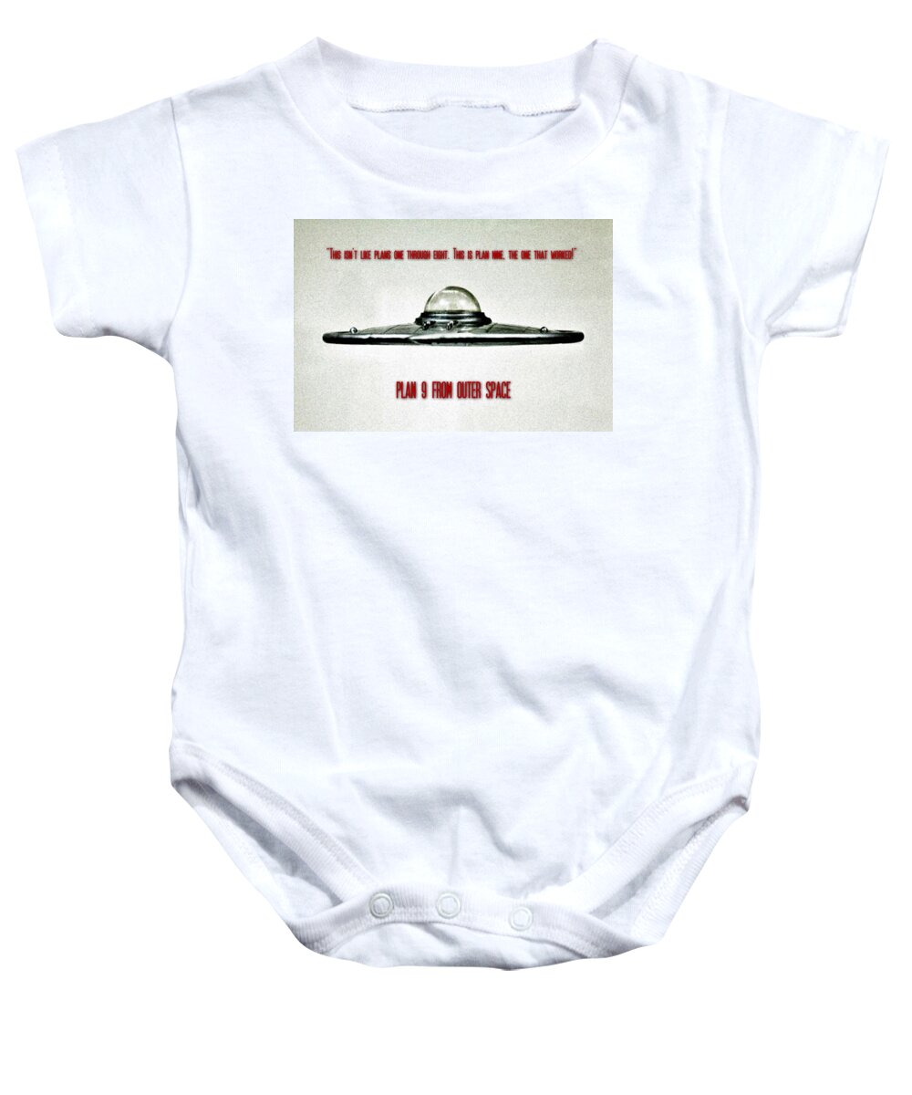 Ufo Baby Onesie featuring the photograph Plan 9 Seinfeld by Benjamin Yeager