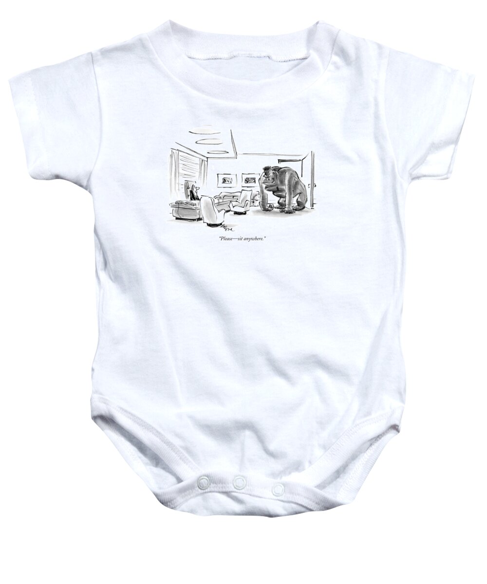 Gorillas Business Management Interiors

(executive To Large Gorilla Entering His Office.) 119223 Llo Lee Lorenz Sumnerperm Baby Onesie featuring the drawing Please - Sit Anywhere by Lee Lorenz