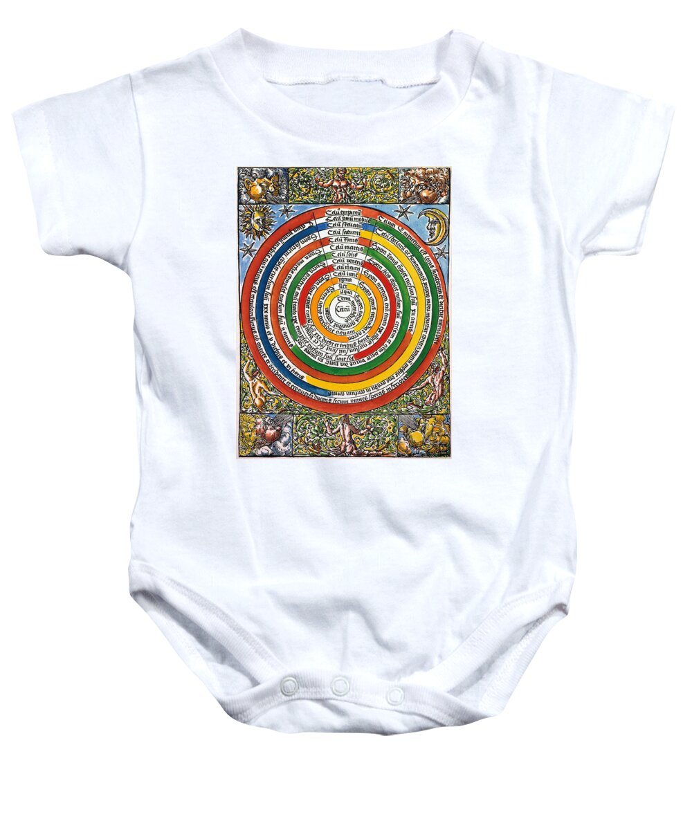 1537 Baby Onesie featuring the photograph Ptolemaic Universe, 1537 by Granger