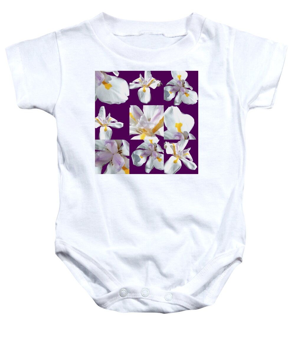 Flower Baby Onesie featuring the photograph Purple Flowers by Steve Ondrus