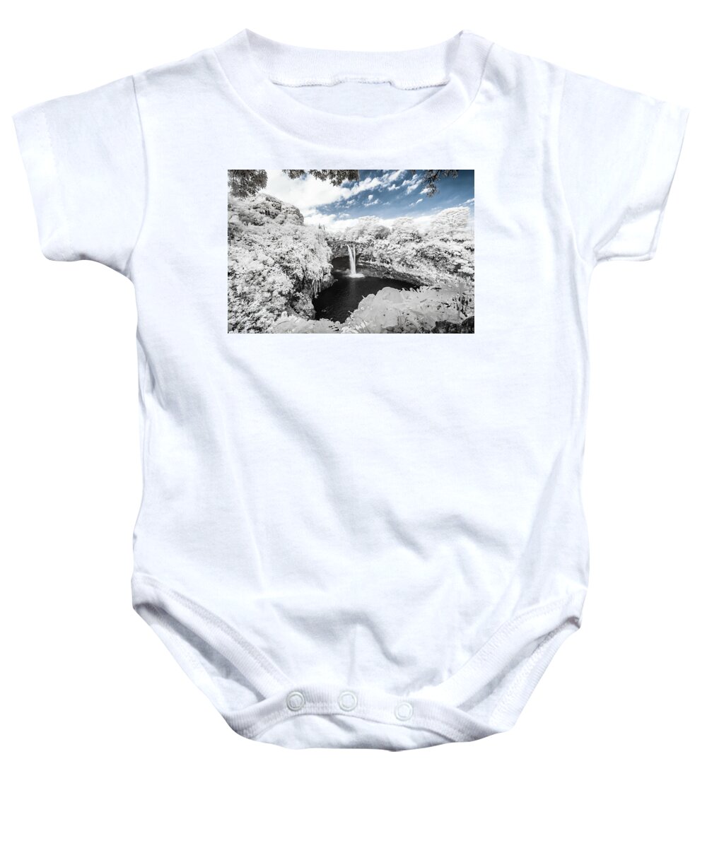 720 Nm Baby Onesie featuring the photograph Rainbow Falls in Infrared 3 by Jason Chu