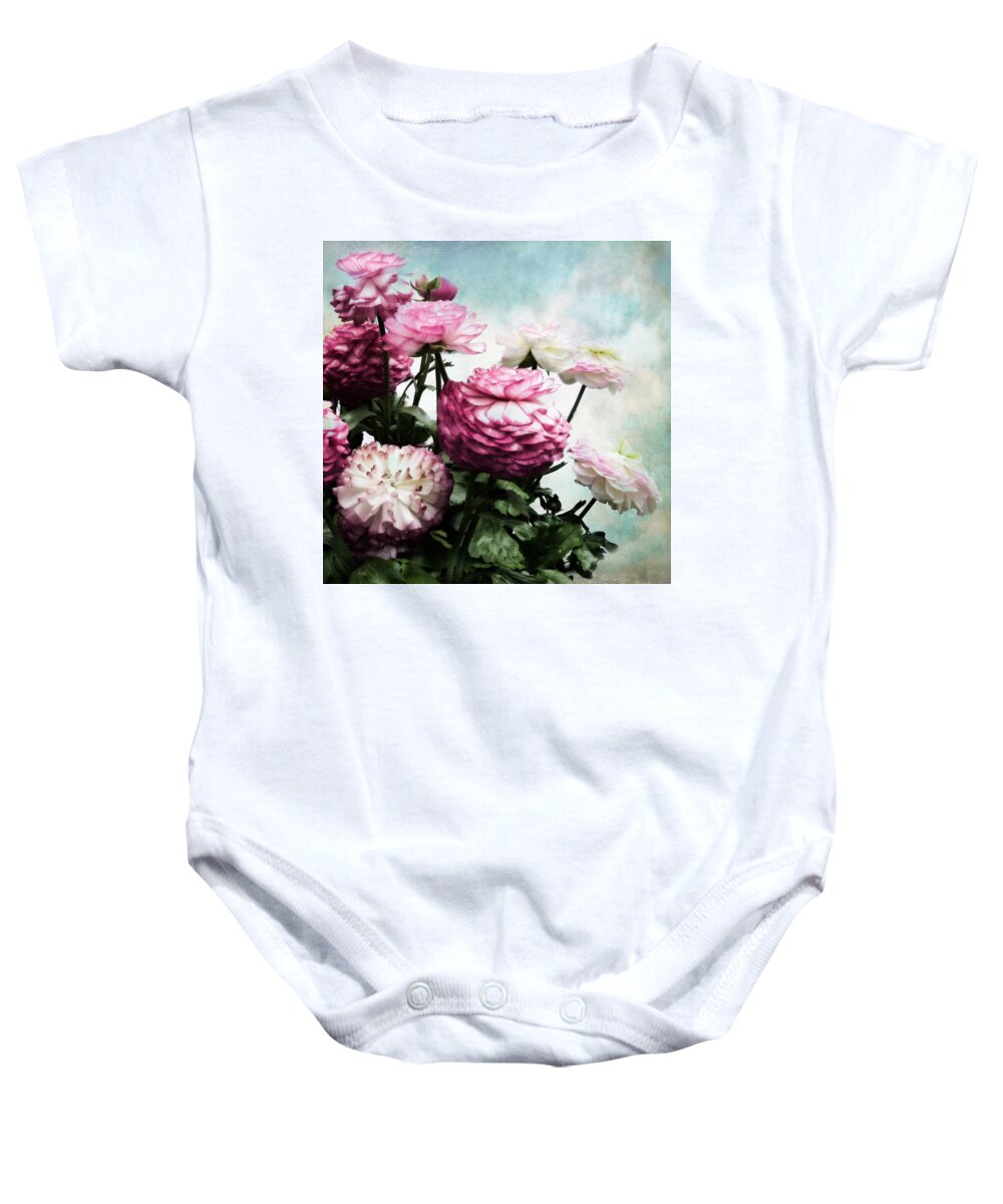 Flowers Baby Onesie featuring the photograph Ranunculus Blooming by Jessica Jenney
