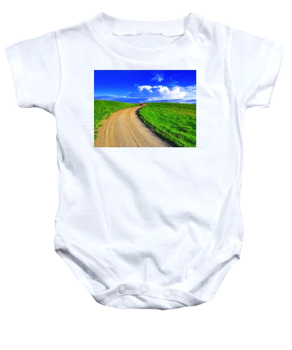 Road Baby Onesie featuring the photograph Road To Heaven by Kadek Susanto