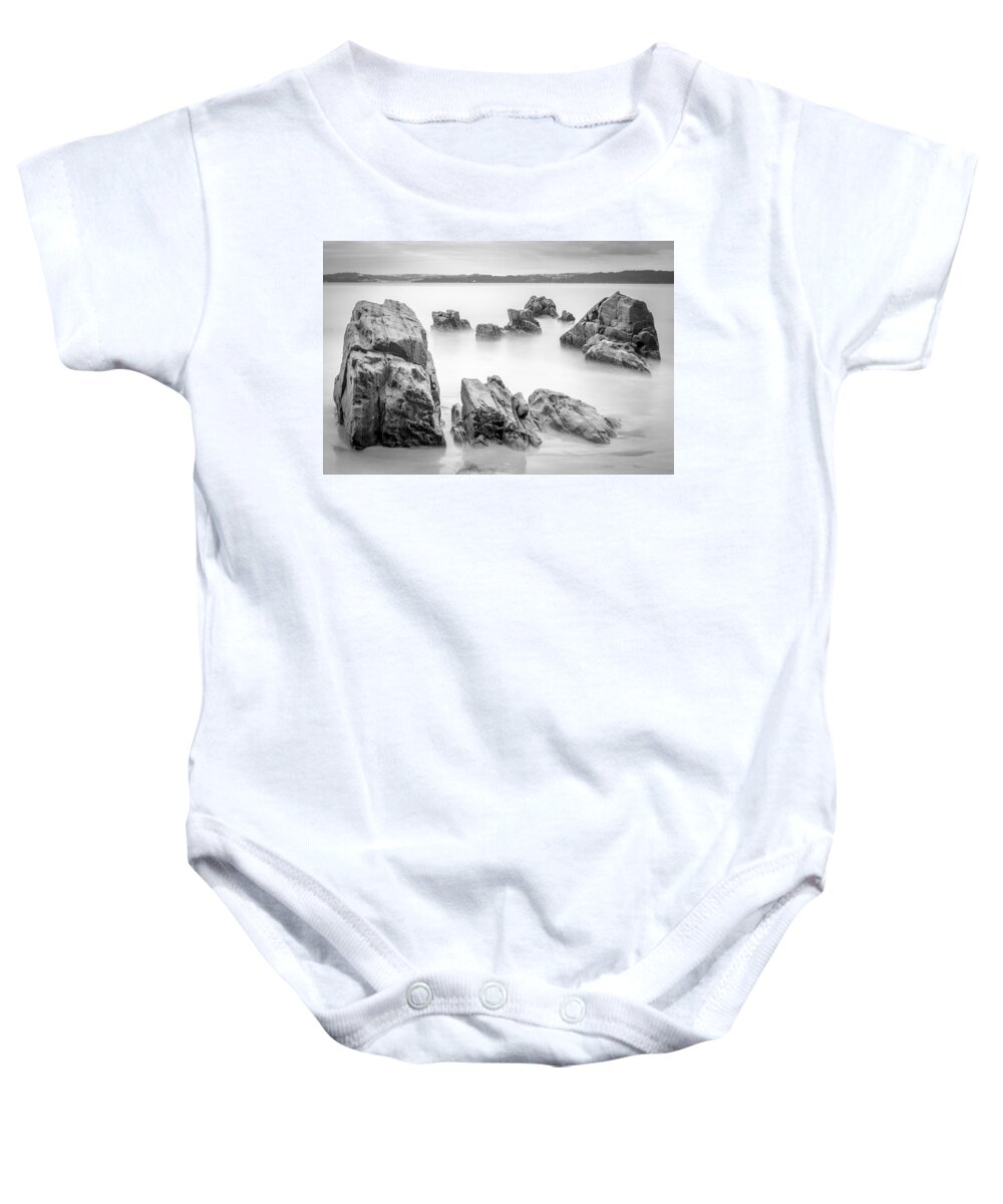 Ares Baby Onesie featuring the photograph Seselle Beach Galicia Spain by Pablo Avanzini
