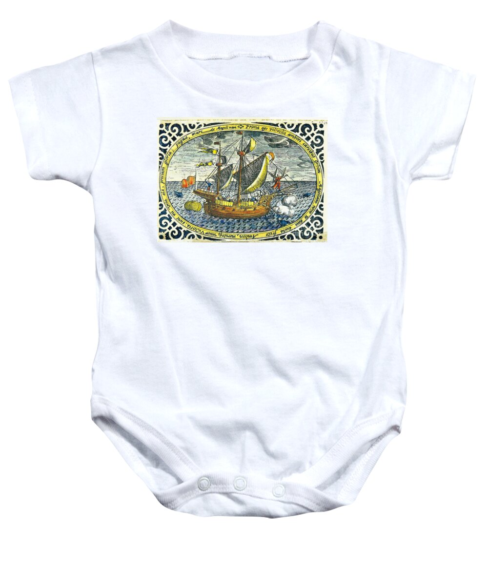 Print Baby Onesie featuring the photograph Ship Of Magellan by Akg