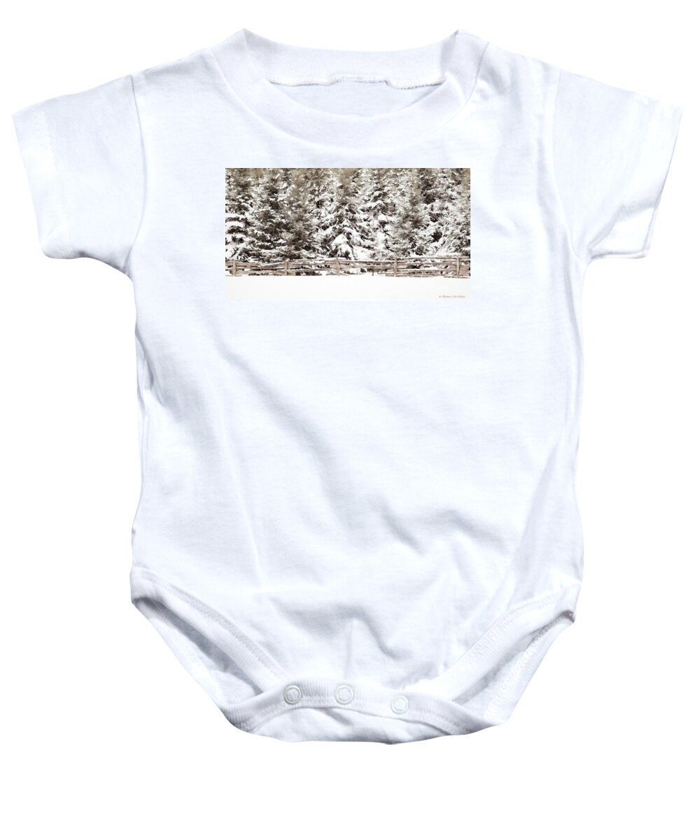 Winter Baby Onesie featuring the photograph Snow Blanket by Barbara McMahon