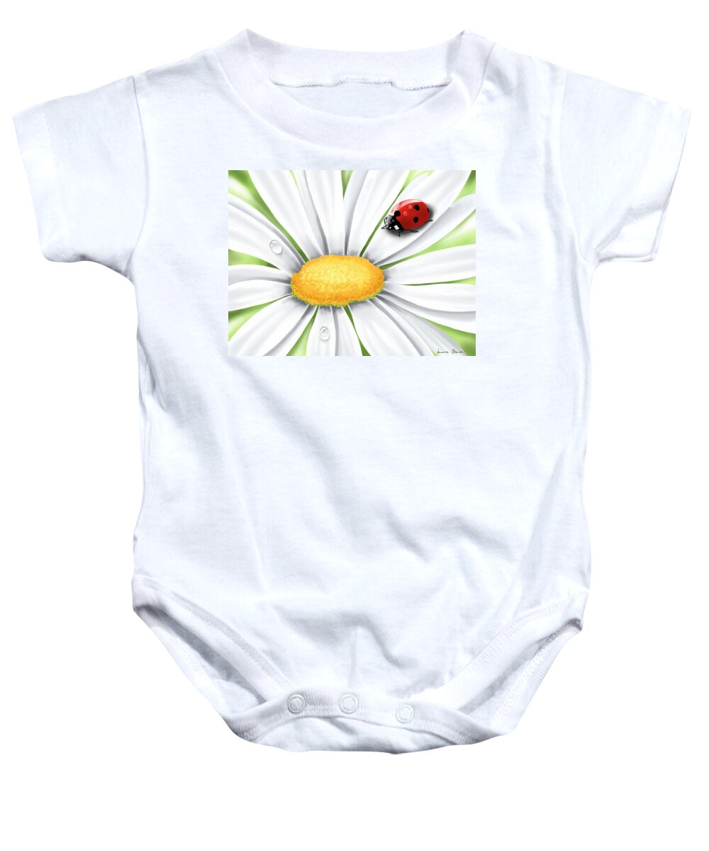 Digital Baby Onesie featuring the painting Spring by Veronica Minozzi