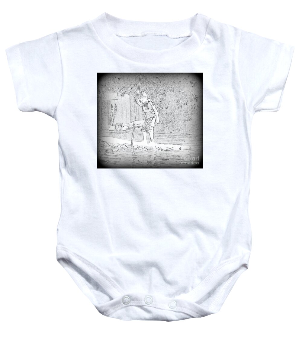 Sup Baby Onesie featuring the photograph Stand Up Paddle by Susan Garren