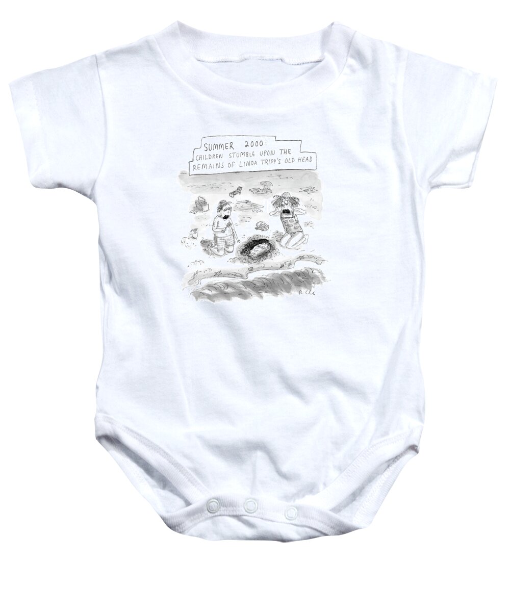 Tripp Baby Onesie featuring the drawing 'summer 2000' by Roz Chast