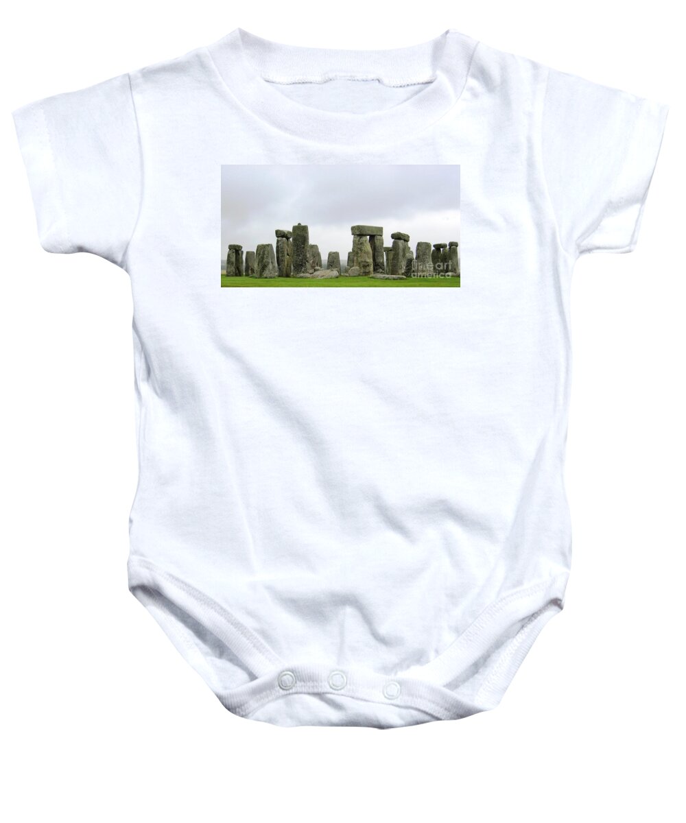 Stonehenge Baby Onesie featuring the photograph The Circle by Denise Railey