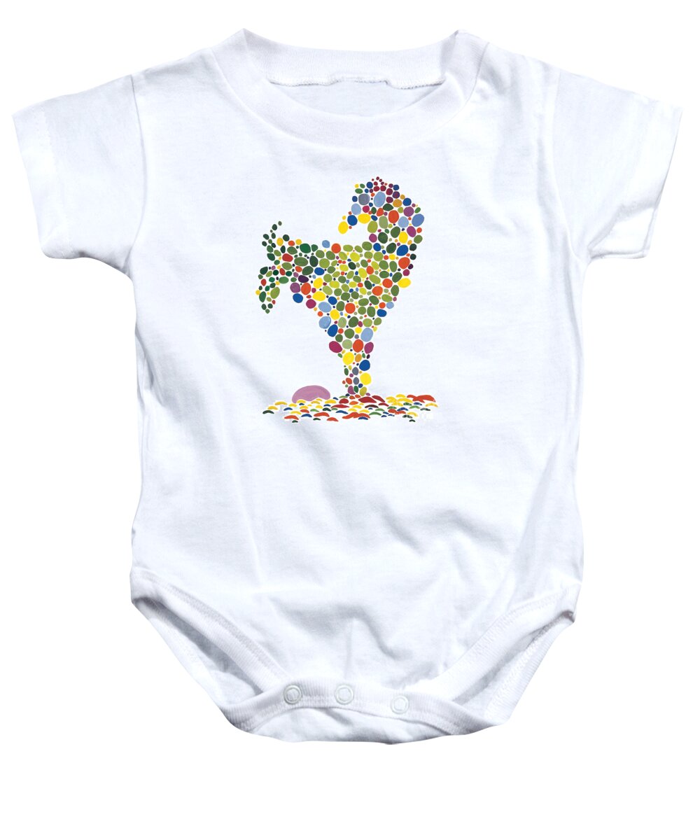 Contemporary Baby Onesie featuring the painting The Egg by Bjorn Sjogren