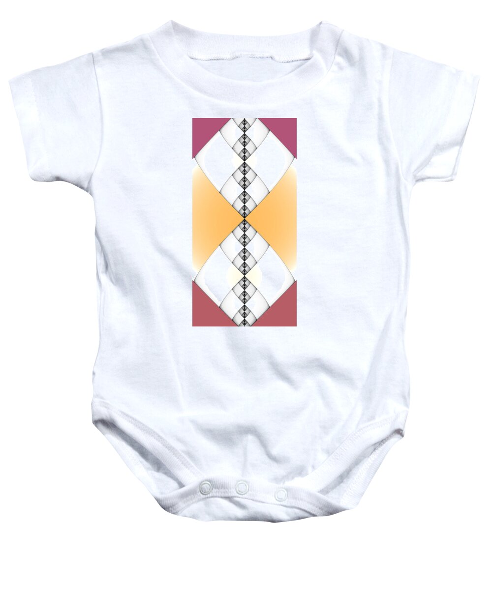 Fractal Baby Onesie featuring the digital art The Man in the Suit by Gabiw Art