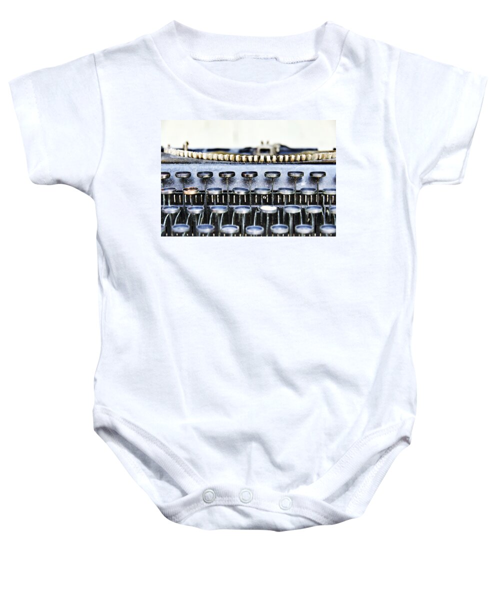 Type Baby Onesie featuring the photograph The Story Told 1 by Angelina Tamez