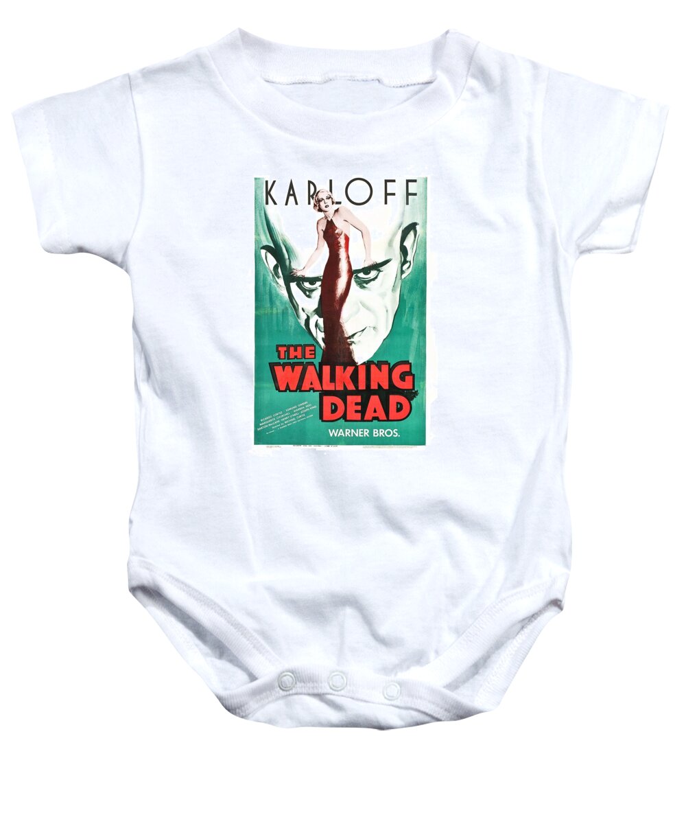 Movie Baby Onesie featuring the photograph The Walking Dead Poster by Gianfranco Weiss