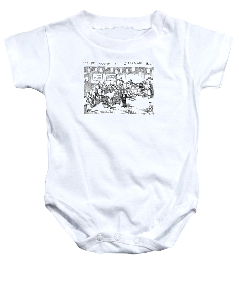 Shopping Baby Onesie featuring the drawing The Way by John O'Brien