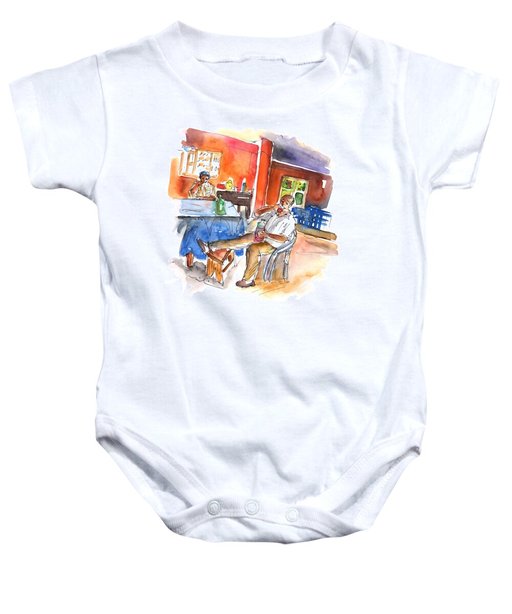 Travel Baby Onesie featuring the painting Together Old in Tenerife 03 by Miki De Goodaboom