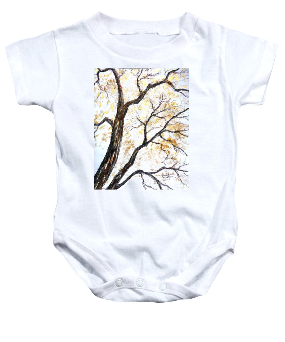 Tree Baby Onesie featuring the painting Tree by Cristina Stefan