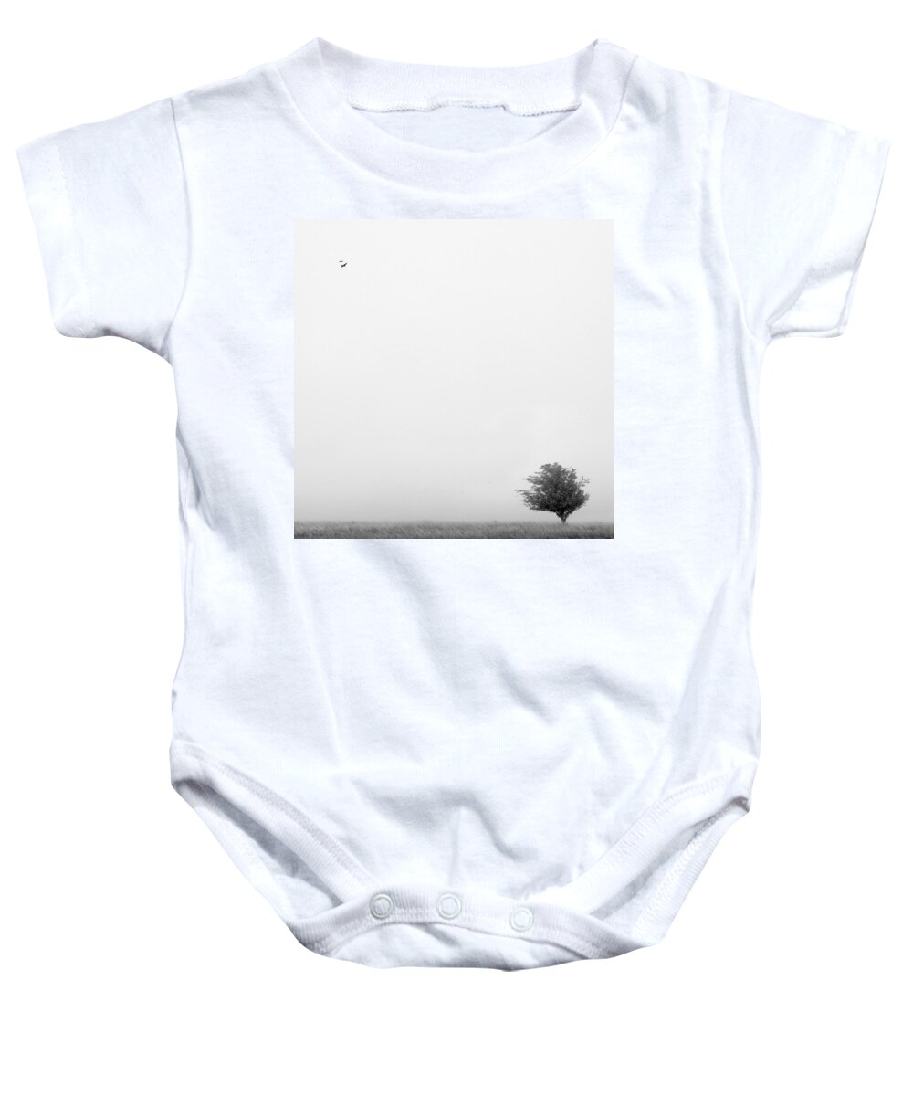 Landscape Baby Onesie featuring the photograph Tree in the Wind by Mike McGlothlen
