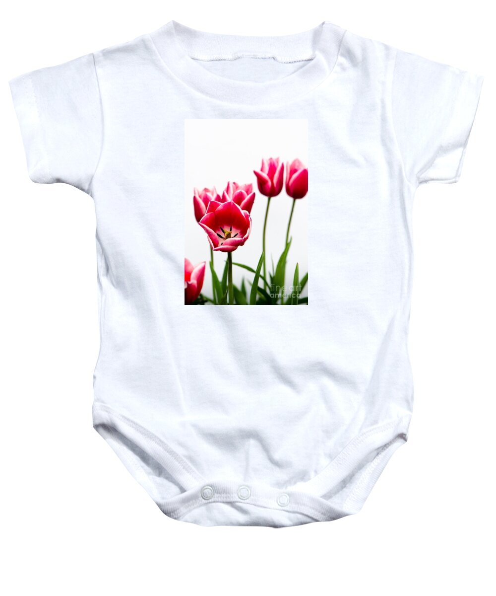  Baby Onesie featuring the photograph Tulips Say Hello by Michael Arend