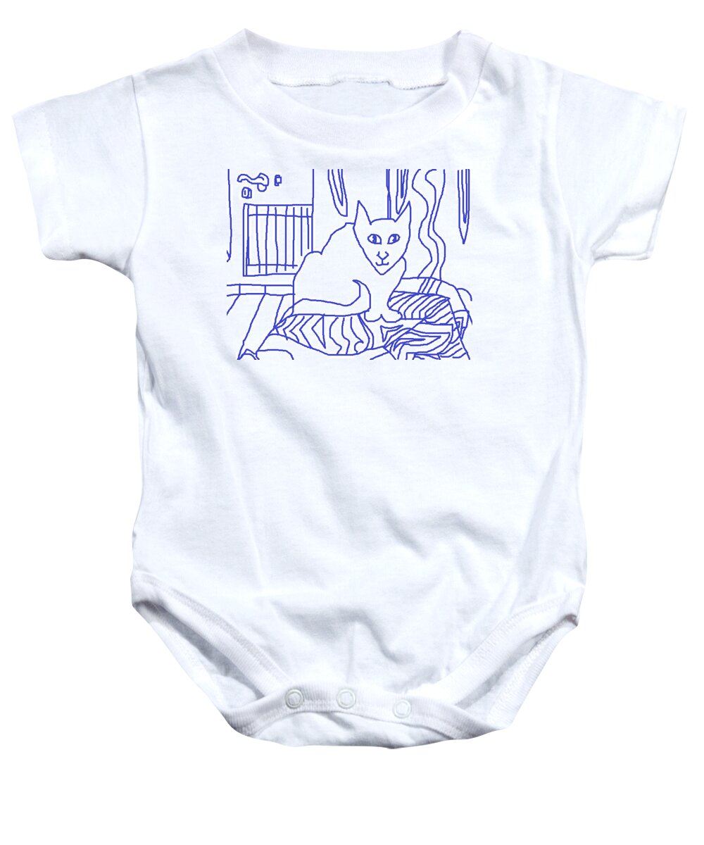 Twigs Baby Onesie featuring the painting Twigs Mommytime 1 by Anita Dale Livaditis